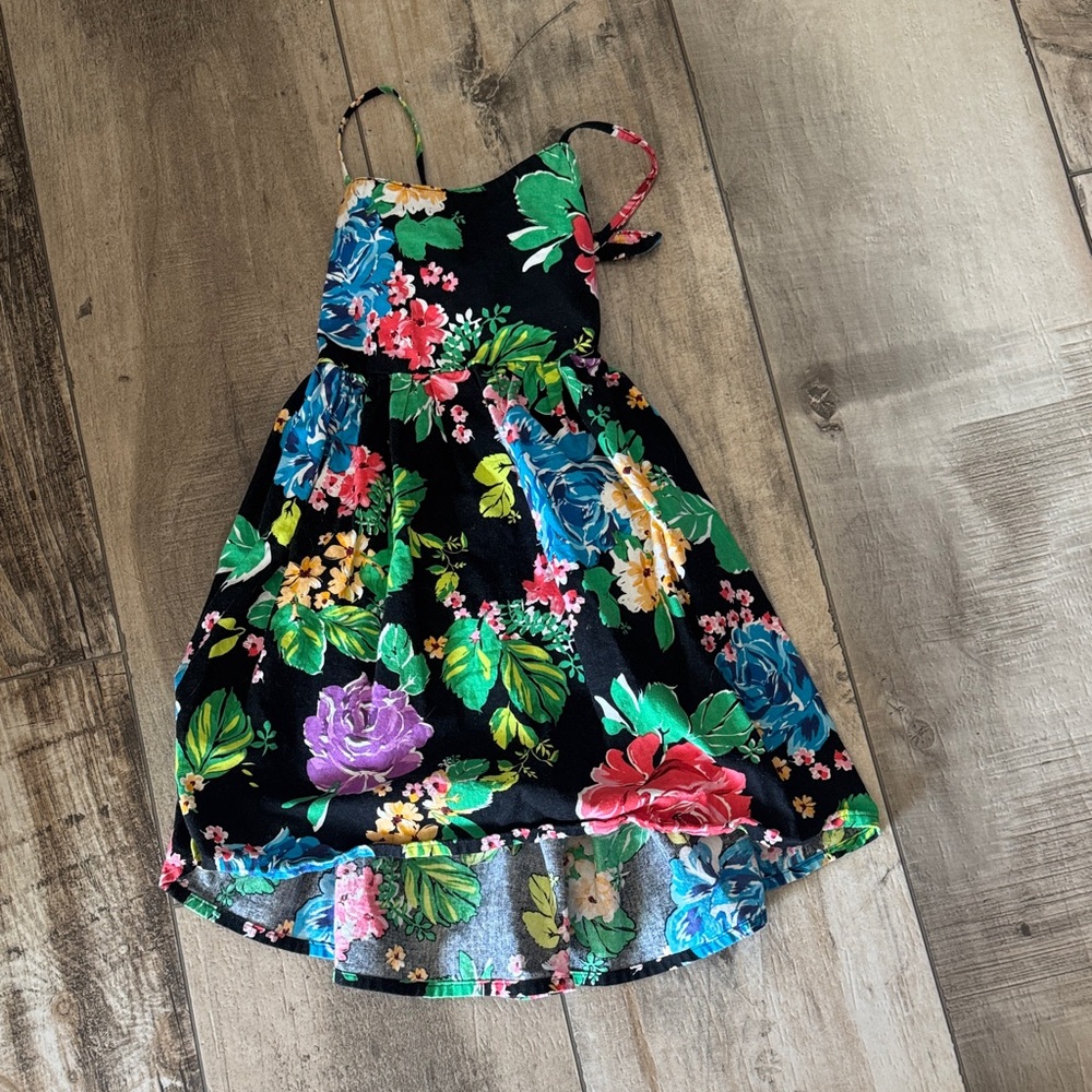 Wild rich kids floral tie back dress